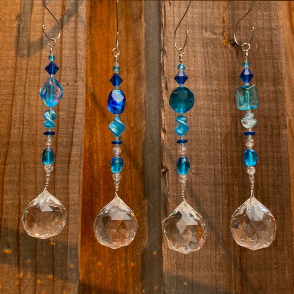 Blue and Chakra Swarovski Crystal Sun Catchers - Picture 1 of 5
